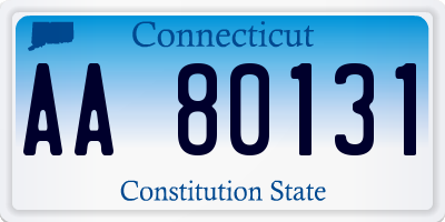 CT license plate AA80131