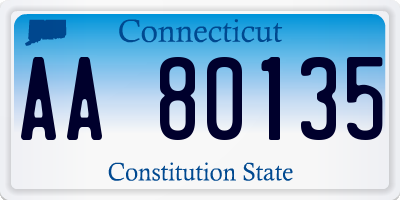 CT license plate AA80135