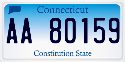 CT license plate AA80159