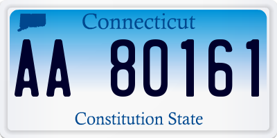 CT license plate AA80161