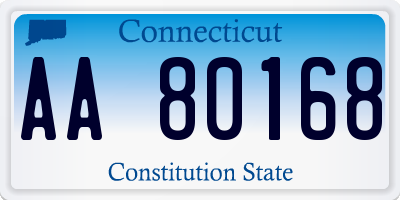 CT license plate AA80168