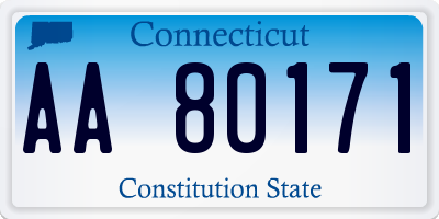 CT license plate AA80171