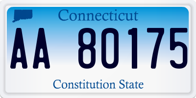 CT license plate AA80175