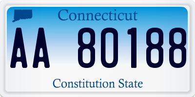 CT license plate AA80188