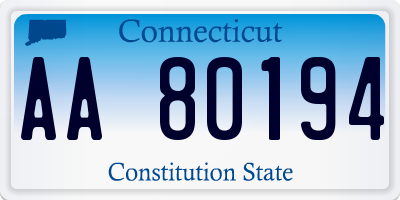 CT license plate AA80194