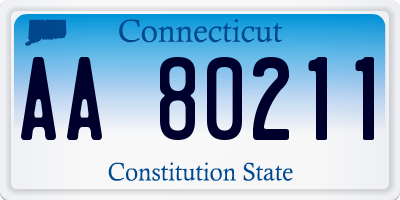 CT license plate AA80211