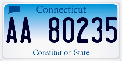 CT license plate AA80235