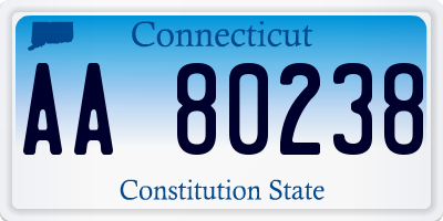 CT license plate AA80238