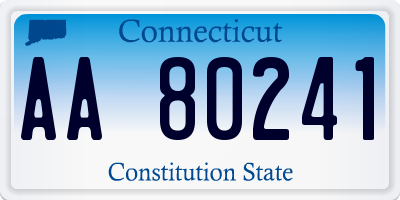 CT license plate AA80241