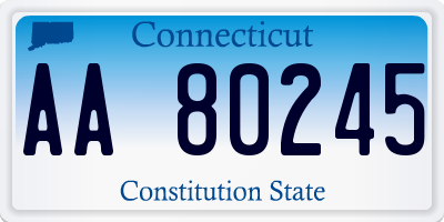 CT license plate AA80245