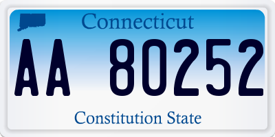 CT license plate AA80252