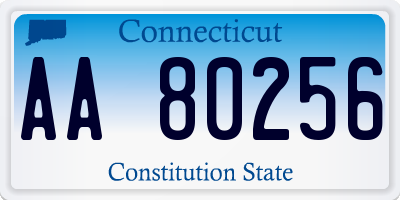 CT license plate AA80256