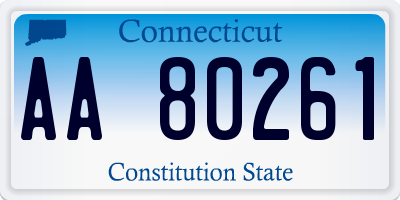 CT license plate AA80261