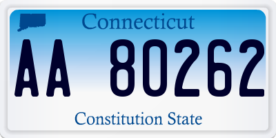 CT license plate AA80262