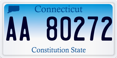 CT license plate AA80272