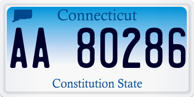 CT license plate AA80286