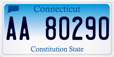 CT license plate AA80290