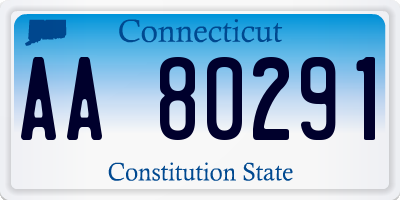 CT license plate AA80291