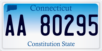 CT license plate AA80295