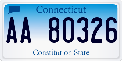 CT license plate AA80326