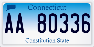 CT license plate AA80336