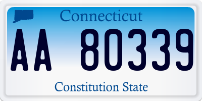 CT license plate AA80339