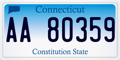 CT license plate AA80359