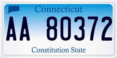 CT license plate AA80372