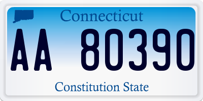 CT license plate AA80390