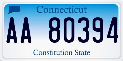 CT license plate AA80394