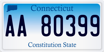 CT license plate AA80399