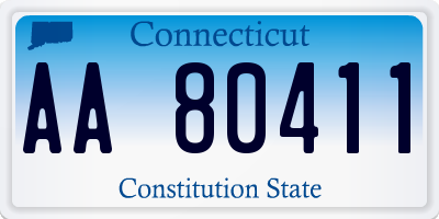 CT license plate AA80411