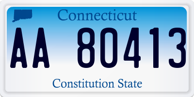 CT license plate AA80413