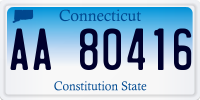 CT license plate AA80416