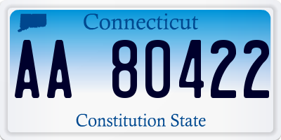 CT license plate AA80422