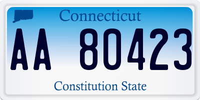 CT license plate AA80423