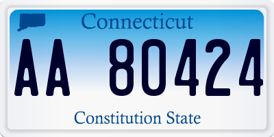 CT license plate AA80424