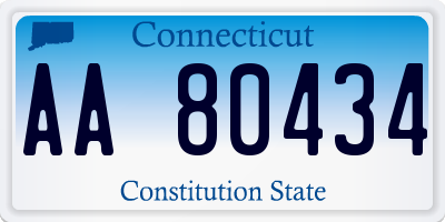 CT license plate AA80434