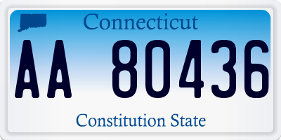 CT license plate AA80436