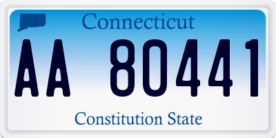 CT license plate AA80441
