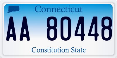 CT license plate AA80448