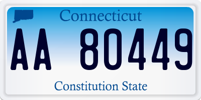 CT license plate AA80449