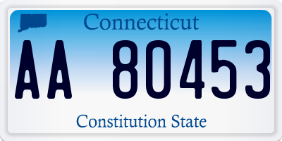 CT license plate AA80453