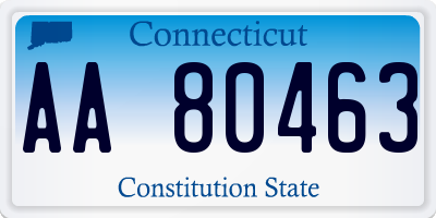 CT license plate AA80463