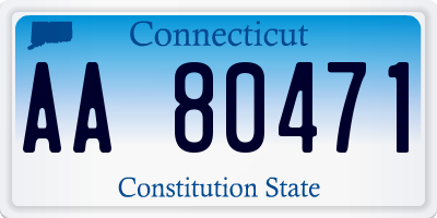 CT license plate AA80471