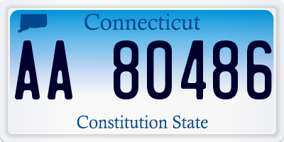 CT license plate AA80486
