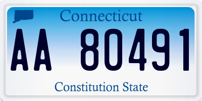 CT license plate AA80491