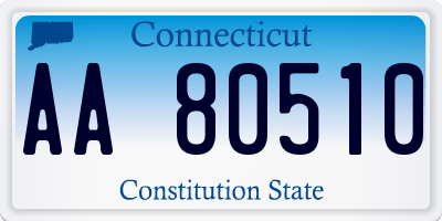 CT license plate AA80510