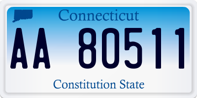 CT license plate AA80511