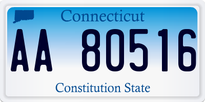 CT license plate AA80516